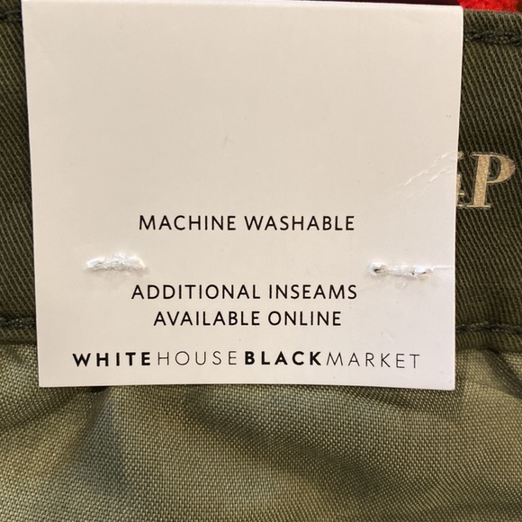 NWT Womens White House black market the straight crop pant olive green - Picture 11 of 14